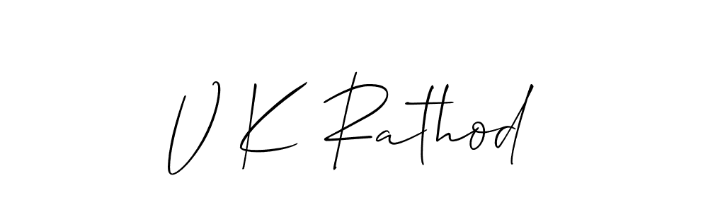 Make a short V K Rathod signature style. Manage your documents anywhere anytime using Allison_Script. Create and add eSignatures, submit forms, share and send files easily. V K Rathod signature style 2 images and pictures png