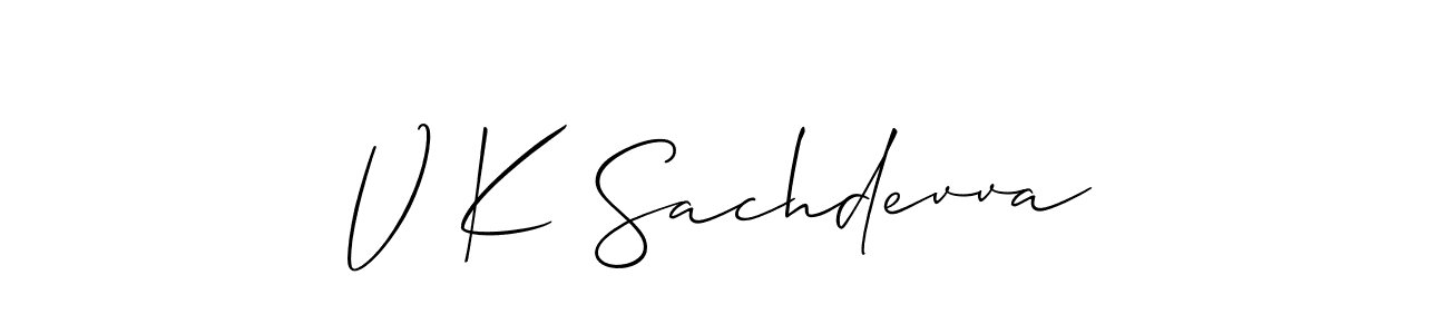 This is the best signature style for the V K Sachdevva name. Also you like these signature font (Allison_Script). Mix name signature. V K Sachdevva signature style 2 images and pictures png