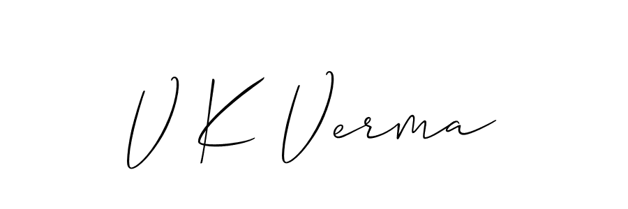 You should practise on your own different ways (Allison_Script) to write your name (V K Verma) in signature. don't let someone else do it for you. V K Verma signature style 2 images and pictures png