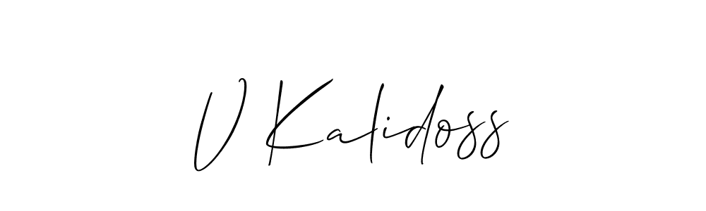 Make a beautiful signature design for name V Kalidoss. Use this online signature maker to create a handwritten signature for free. V Kalidoss signature style 2 images and pictures png