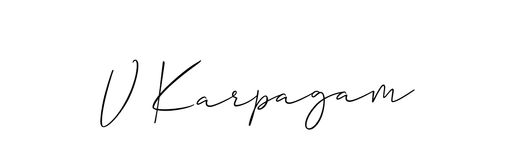 Check out images of Autograph of V Karpagam name. Actor V Karpagam Signature Style. Allison_Script is a professional sign style online. V Karpagam signature style 2 images and pictures png