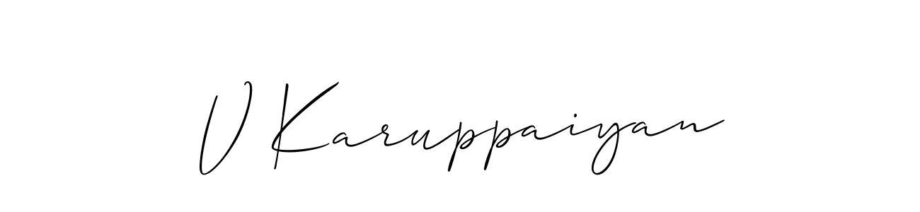 V Karuppaiyan stylish signature style. Best Handwritten Sign (Allison_Script) for my name. Handwritten Signature Collection Ideas for my name V Karuppaiyan. V Karuppaiyan signature style 2 images and pictures png