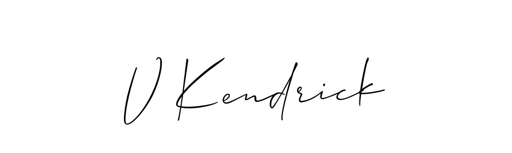Here are the top 10 professional signature styles for the name V Kendrick. These are the best autograph styles you can use for your name. V Kendrick signature style 2 images and pictures png