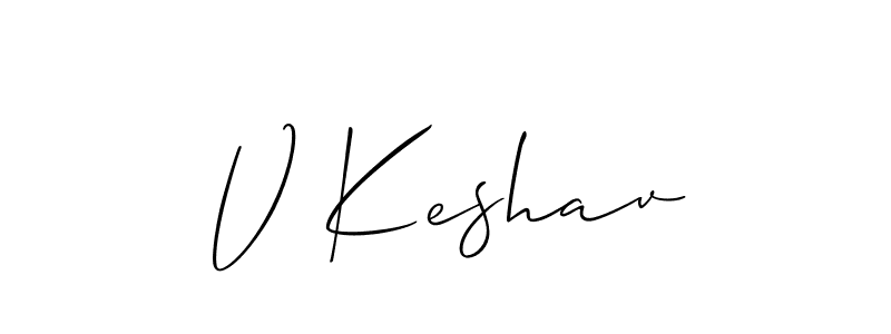 You can use this online signature creator to create a handwritten signature for the name V Keshav. This is the best online autograph maker. V Keshav signature style 2 images and pictures png