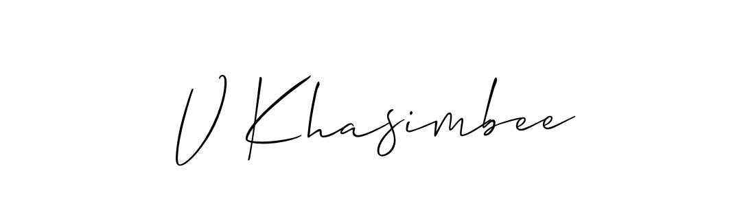 Here are the top 10 professional signature styles for the name V Khasimbee. These are the best autograph styles you can use for your name. V Khasimbee signature style 2 images and pictures png