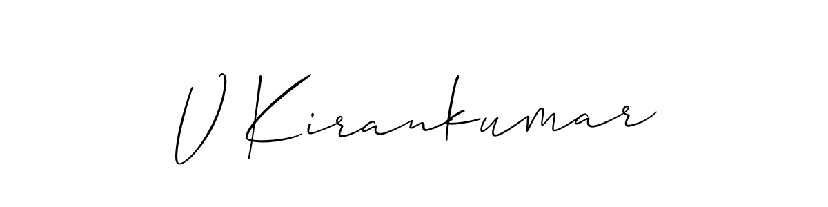 You should practise on your own different ways (Allison_Script) to write your name (V Kirankumar) in signature. don't let someone else do it for you. V Kirankumar signature style 2 images and pictures png