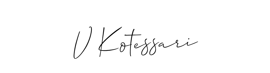 You can use this online signature creator to create a handwritten signature for the name V Kotessari. This is the best online autograph maker. V Kotessari signature style 2 images and pictures png