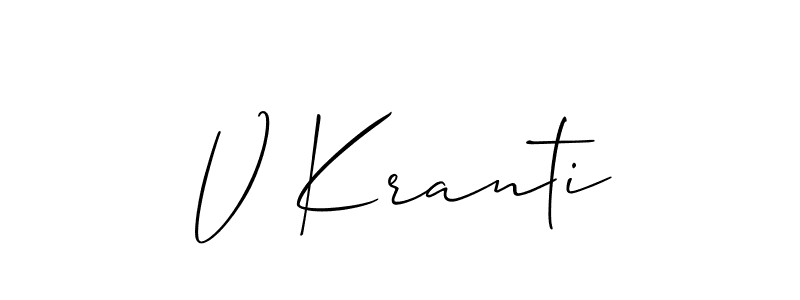 You can use this online signature creator to create a handwritten signature for the name V Kranti. This is the best online autograph maker. V Kranti signature style 2 images and pictures png