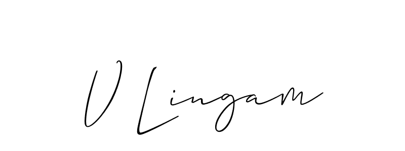 You can use this online signature creator to create a handwritten signature for the name V Lingam. This is the best online autograph maker. V Lingam signature style 2 images and pictures png