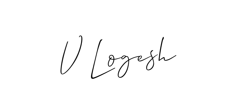 Make a beautiful signature design for name V Logesh. Use this online signature maker to create a handwritten signature for free. V Logesh signature style 2 images and pictures png