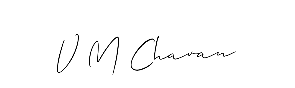 How to make V M Chavan signature? Allison_Script is a professional autograph style. Create handwritten signature for V M Chavan name. V M Chavan signature style 2 images and pictures png