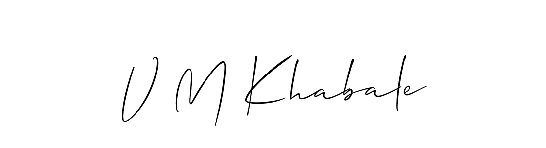 This is the best signature style for the V M Khabale name. Also you like these signature font (Allison_Script). Mix name signature. V M Khabale signature style 2 images and pictures png