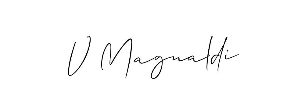 Make a beautiful signature design for name V Magnaldi. Use this online signature maker to create a handwritten signature for free. V Magnaldi signature style 2 images and pictures png