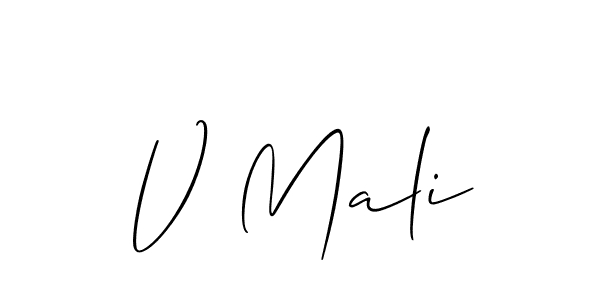 Similarly Allison_Script is the best handwritten signature design. Signature creator online .You can use it as an online autograph creator for name V Mali. V Mali signature style 2 images and pictures png