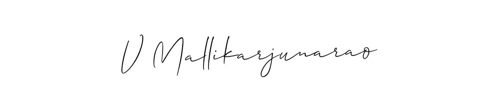 This is the best signature style for the V Mallikarjunarao name. Also you like these signature font (Allison_Script). Mix name signature. V Mallikarjunarao signature style 2 images and pictures png