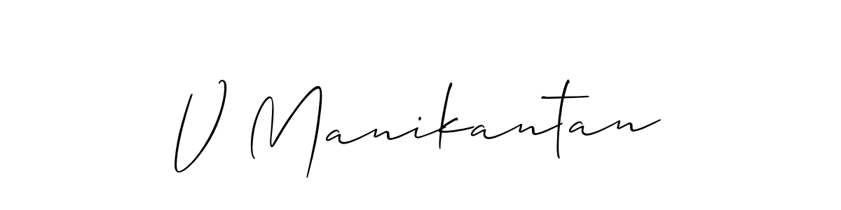 Best and Professional Signature Style for V Manikantan. Allison_Script Best Signature Style Collection. V Manikantan signature style 2 images and pictures png