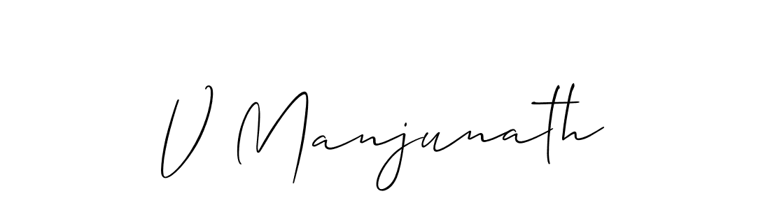 You can use this online signature creator to create a handwritten signature for the name V Manjunath. This is the best online autograph maker. V Manjunath signature style 2 images and pictures png