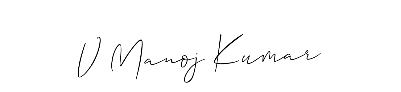 Check out images of Autograph of V Manoj Kumar name. Actor V Manoj Kumar Signature Style. Allison_Script is a professional sign style online. V Manoj Kumar signature style 2 images and pictures png