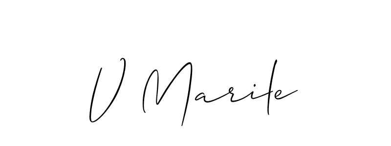 Make a beautiful signature design for name V Marile. Use this online signature maker to create a handwritten signature for free. V Marile signature style 2 images and pictures png