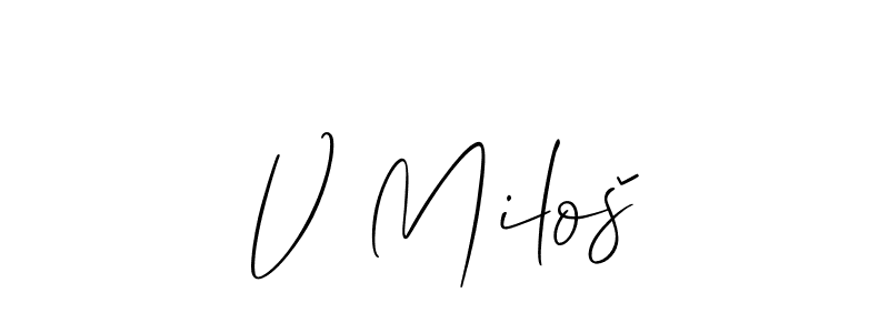 You can use this online signature creator to create a handwritten signature for the name V Miloš. This is the best online autograph maker. V Miloš signature style 2 images and pictures png