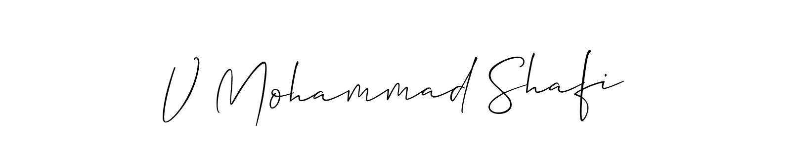 How to make V Mohammad Shafi signature? Allison_Script is a professional autograph style. Create handwritten signature for V Mohammad Shafi name. V Mohammad Shafi signature style 2 images and pictures png