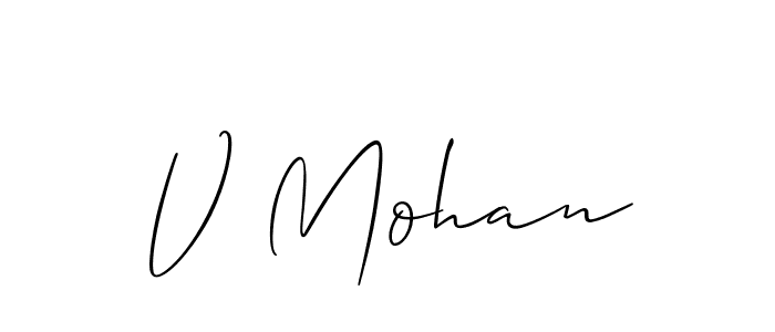 V Mohan stylish signature style. Best Handwritten Sign (Allison_Script) for my name. Handwritten Signature Collection Ideas for my name V Mohan. V Mohan signature style 2 images and pictures png