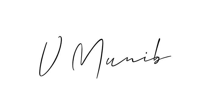 Make a beautiful signature design for name V Munib. Use this online signature maker to create a handwritten signature for free. V Munib signature style 2 images and pictures png