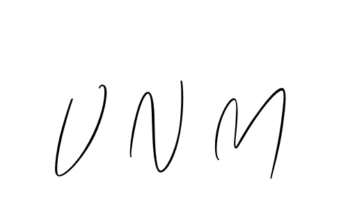 Also You can easily find your signature by using the search form. We will create V N M name handwritten signature images for you free of cost using Allison_Script sign style. V N M signature style 2 images and pictures png