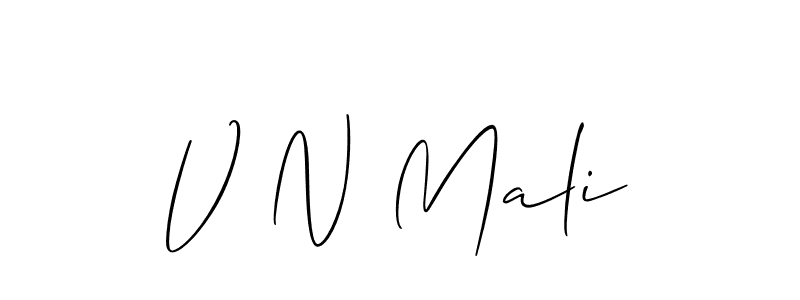 Make a beautiful signature design for name V N Mali. Use this online signature maker to create a handwritten signature for free. V N Mali signature style 2 images and pictures png