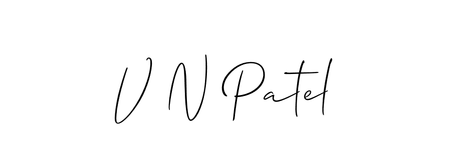 It looks lik you need a new signature style for name V N Patel. Design unique handwritten (Allison_Script) signature with our free signature maker in just a few clicks. V N Patel signature style 2 images and pictures png