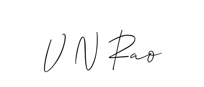Use a signature maker to create a handwritten signature online. With this signature software, you can design (Allison_Script) your own signature for name V N Rao. V N Rao signature style 2 images and pictures png
