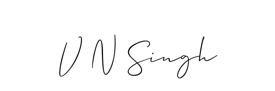 How to Draw V N Singh signature style? Allison_Script is a latest design signature styles for name V N Singh. V N Singh signature style 2 images and pictures png