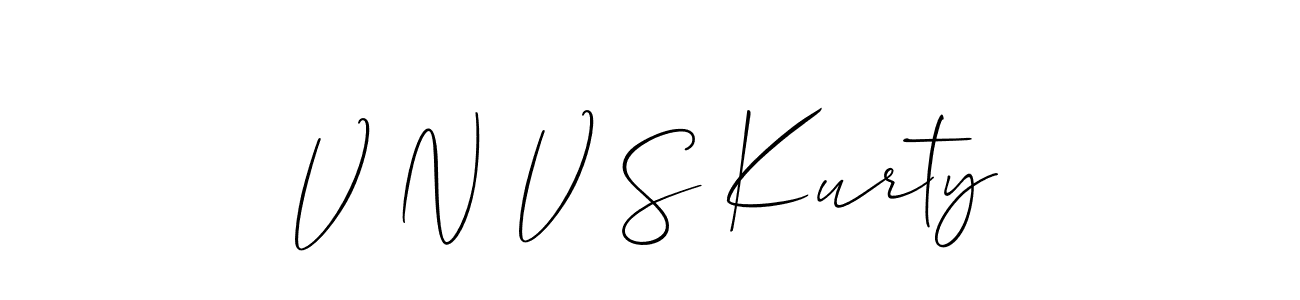 Best and Professional Signature Style for V N V S Kurty. Allison_Script Best Signature Style Collection. V N V S Kurty signature style 2 images and pictures png