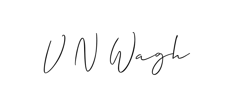 Make a beautiful signature design for name V N Wagh. Use this online signature maker to create a handwritten signature for free. V N Wagh signature style 2 images and pictures png