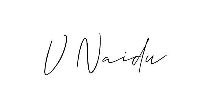 How to Draw V Naidu signature style? Allison_Script is a latest design signature styles for name V Naidu. V Naidu signature style 2 images and pictures png