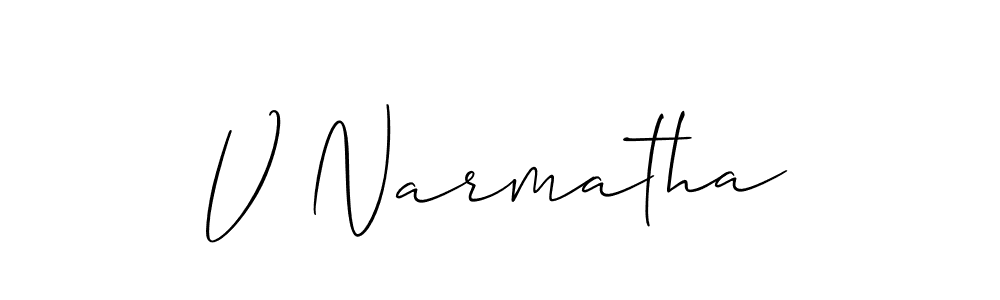 Make a beautiful signature design for name V Narmatha. Use this online signature maker to create a handwritten signature for free. V Narmatha signature style 2 images and pictures png