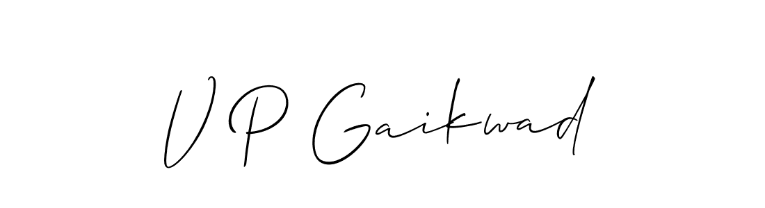 Best and Professional Signature Style for V P Gaikwad. Allison_Script Best Signature Style Collection. V P Gaikwad signature style 2 images and pictures png