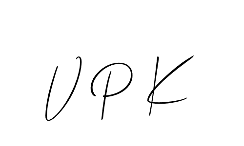 You should practise on your own different ways (Allison_Script) to write your name (V P K) in signature. don't let someone else do it for you. V P K signature style 2 images and pictures png