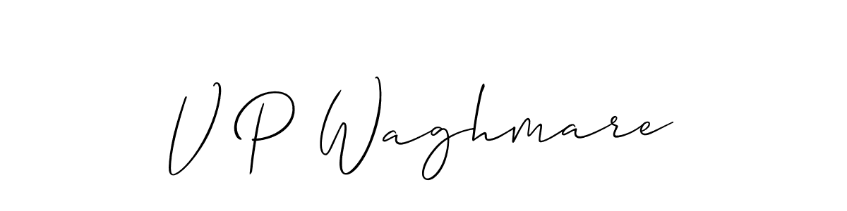 Use a signature maker to create a handwritten signature online. With this signature software, you can design (Allison_Script) your own signature for name V P Waghmare. V P Waghmare signature style 2 images and pictures png