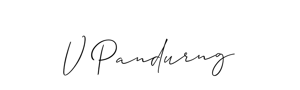 How to make V Pandurng signature? Allison_Script is a professional autograph style. Create handwritten signature for V Pandurng name. V Pandurng signature style 2 images and pictures png