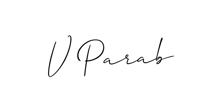 Make a beautiful signature design for name V Parab. Use this online signature maker to create a handwritten signature for free. V Parab signature style 2 images and pictures png