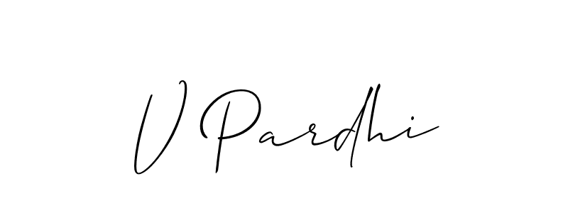 You can use this online signature creator to create a handwritten signature for the name V Pardhi. This is the best online autograph maker. V Pardhi signature style 2 images and pictures png