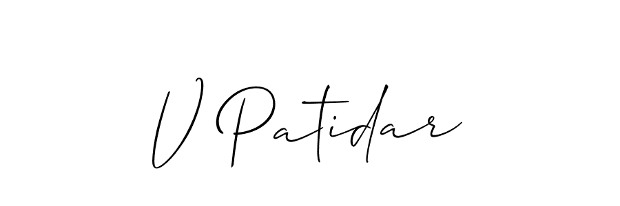 Once you've used our free online signature maker to create your best signature Allison_Script style, it's time to enjoy all of the benefits that V Patidar name signing documents. V Patidar signature style 2 images and pictures png