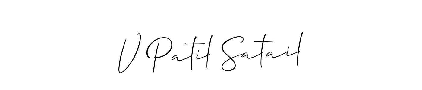 Here are the top 10 professional signature styles for the name V Patil Satail. These are the best autograph styles you can use for your name. V Patil Satail signature style 2 images and pictures png