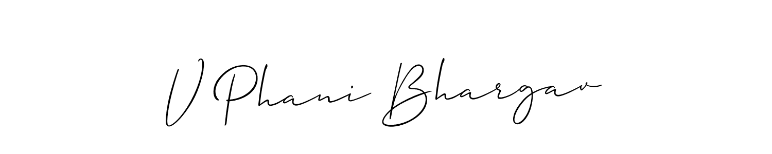 Here are the top 10 professional signature styles for the name V Phani Bhargav. These are the best autograph styles you can use for your name. V Phani Bhargav signature style 2 images and pictures png