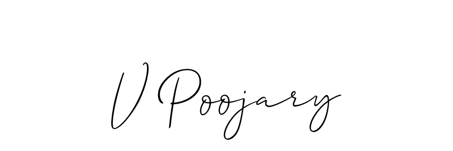 Make a beautiful signature design for name V Poojary. Use this online signature maker to create a handwritten signature for free. V Poojary signature style 2 images and pictures png