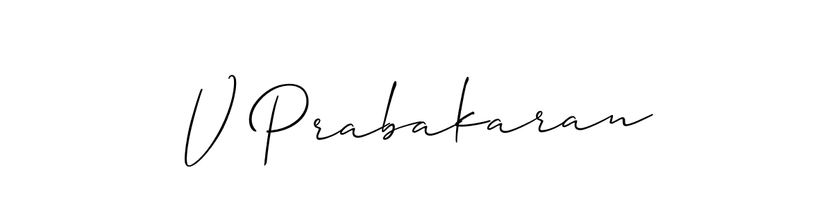 Allison_Script is a professional signature style that is perfect for those who want to add a touch of class to their signature. It is also a great choice for those who want to make their signature more unique. Get V Prabakaran name to fancy signature for free. V Prabakaran signature style 2 images and pictures png