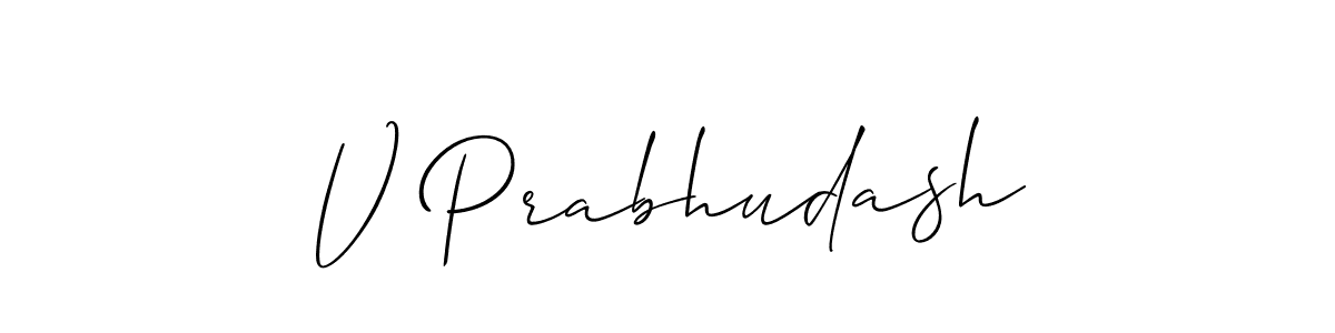 How to Draw V Prabhudash signature style? Allison_Script is a latest design signature styles for name V Prabhudash. V Prabhudash signature style 2 images and pictures png