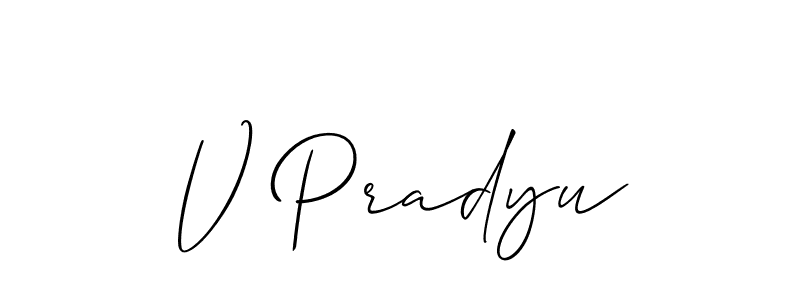 See photos of V Pradyu official signature by Spectra . Check more albums & portfolios. Read reviews & check more about Allison_Script font. V Pradyu signature style 2 images and pictures png