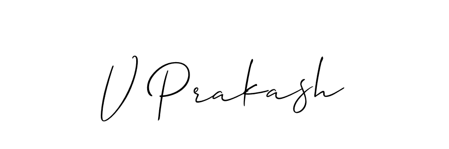 Make a beautiful signature design for name V Prakash. Use this online signature maker to create a handwritten signature for free. V Prakash signature style 2 images and pictures png